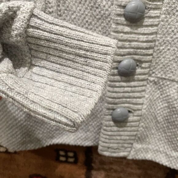 VTG Challenger cablekint and suede grey cardigan - Picture 7 of 10